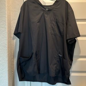 Cherokee Professional Workwear Dark Gray 3 pocket VNeck Scrub top, 3XL